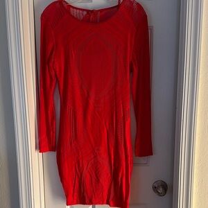 Elegant Red Lace Dress